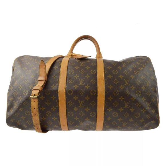 LOUIS VUITTON KEEPALL BANDOULIERE 55 TRAVEL BAG MONOGRAM - Picture 1 of 10